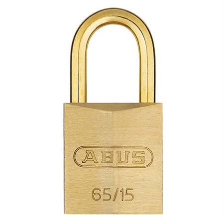 HÄNGLÅS 65/15 MÄSSING ABUS