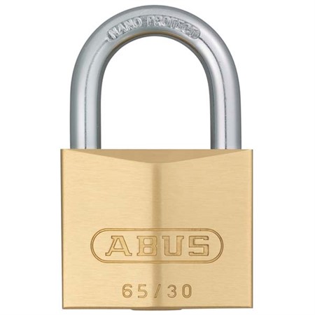 HÄNGLÅS 65/30 MÄSSING ABUS