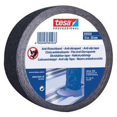 HALKSKYDDSTEJP 50MM 15M  SVART TESA
